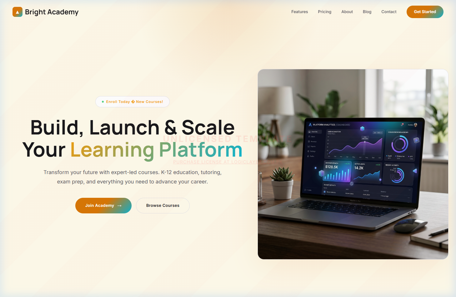 Bright Academy — Learning Platform Template