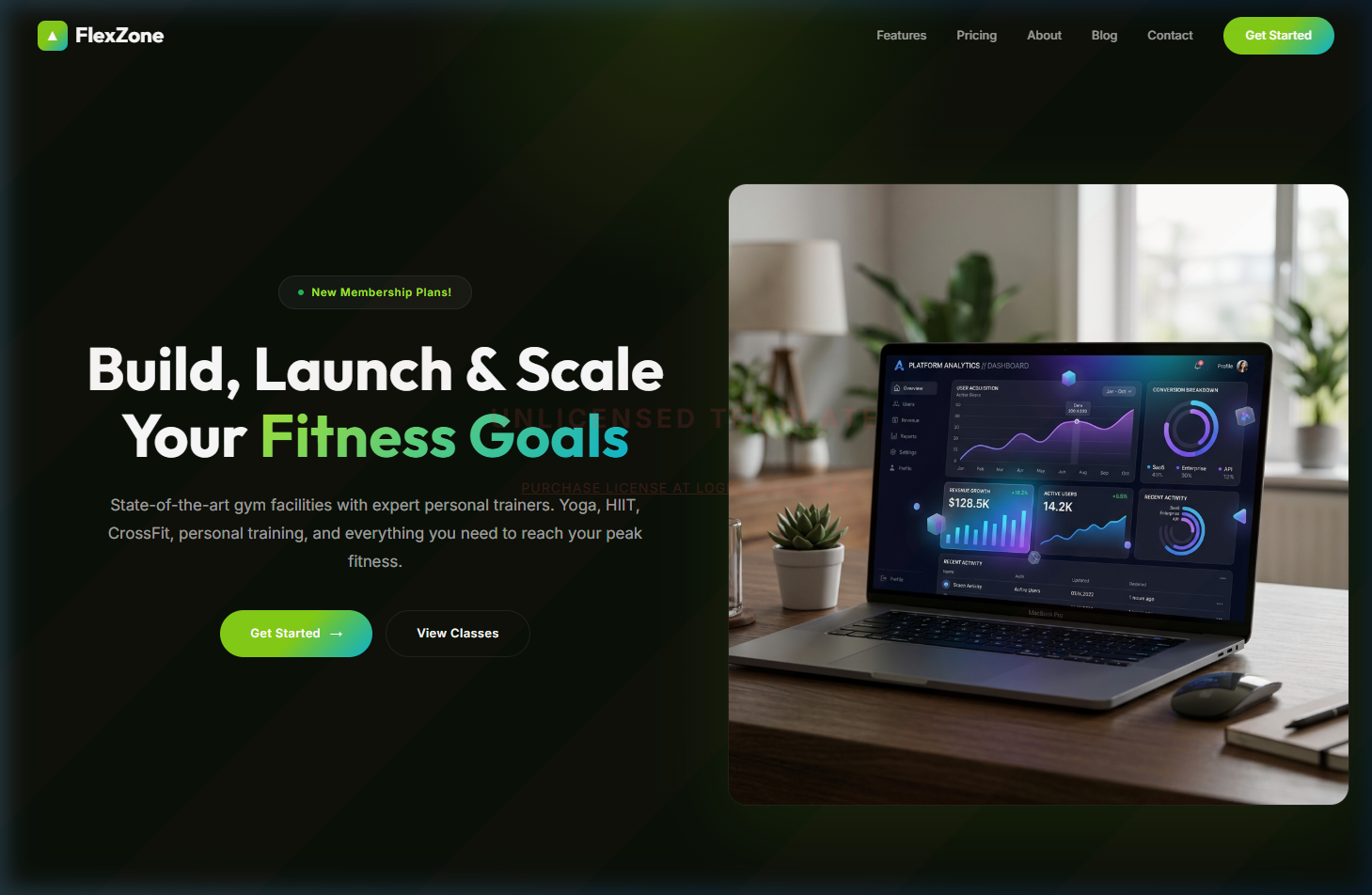 FlexZone — Gym & Fitness Template