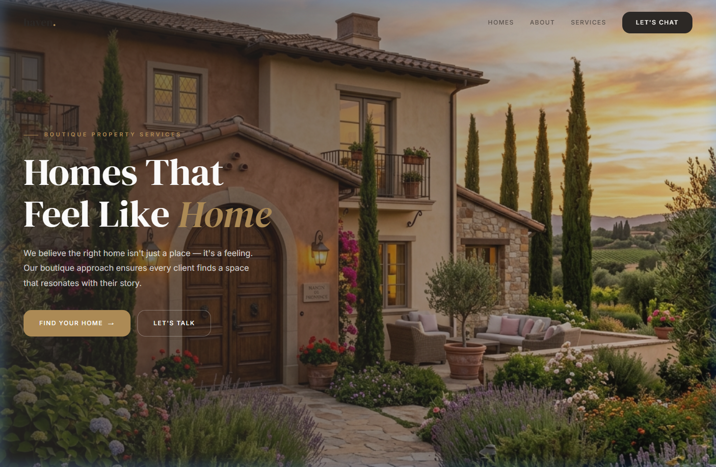 Haven Real Estate — Property Listing Template