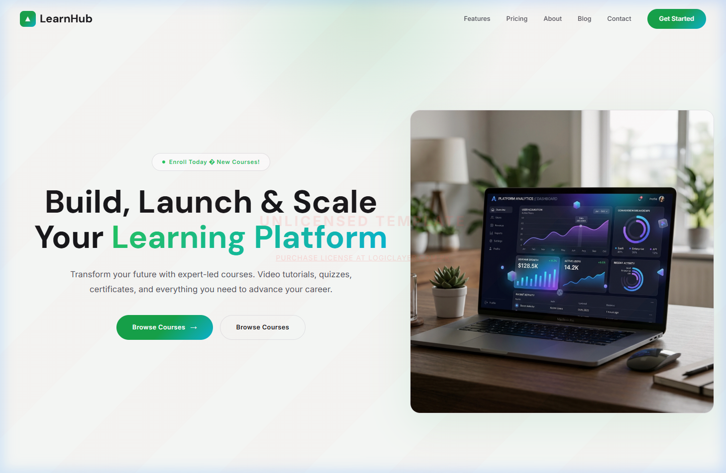 LearnHub — Online Learning Template