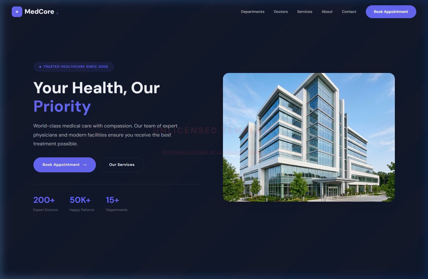 MedCore Hospital — Healthcare Template